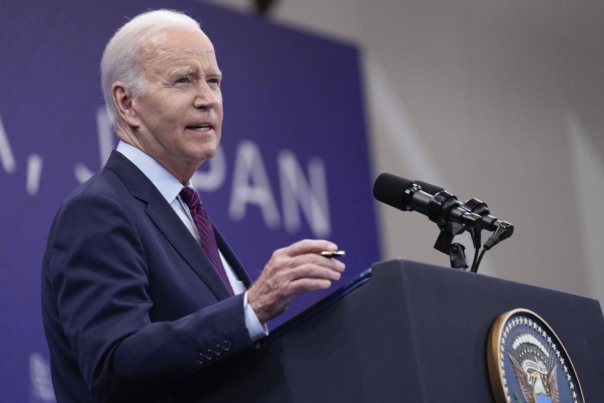 President Biden during a news conference in Hiroshima, Japan, on Sunday.