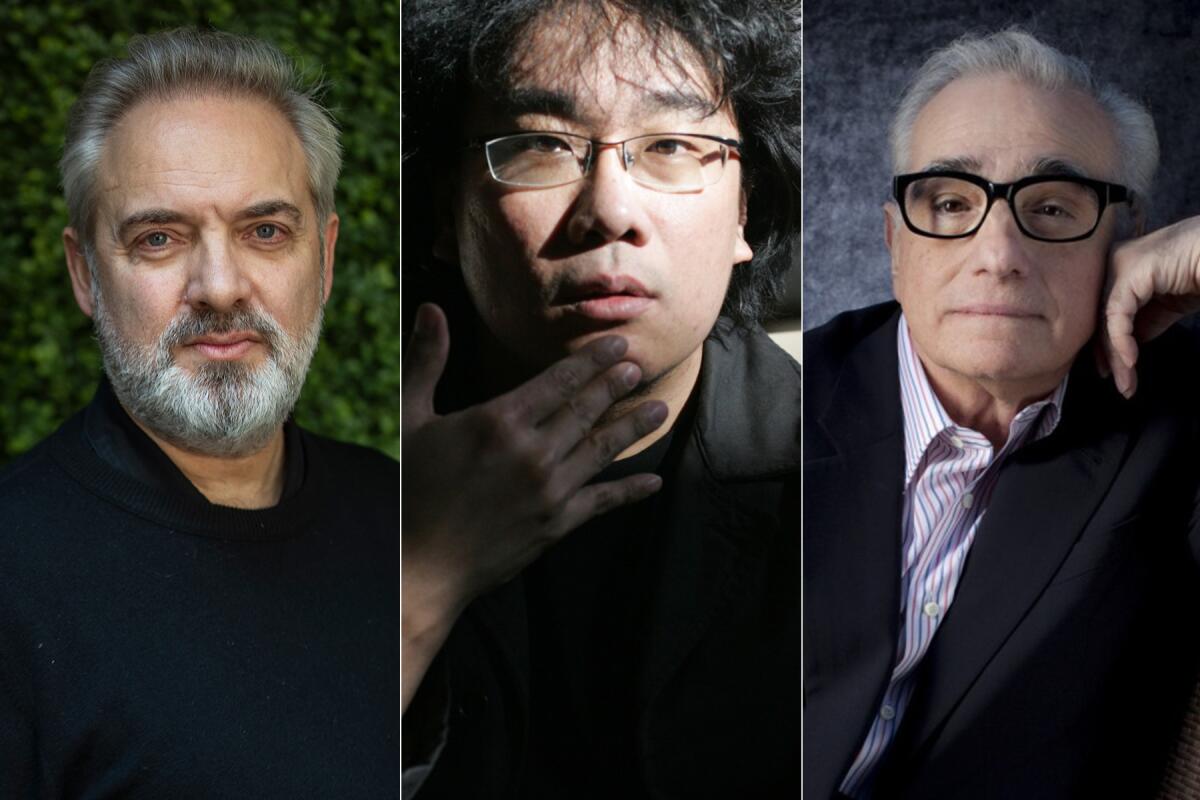 Sam Mendes, Bong Joon Ho and Martin Scorsese.