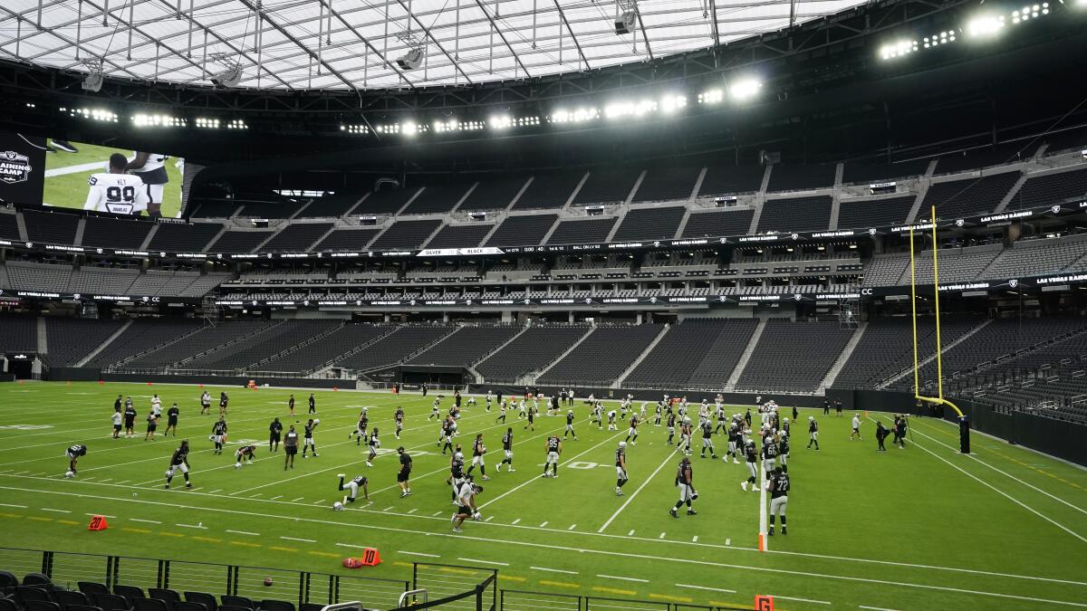 Las Vegas Raiders host New Orleans Saints in 1st game at Allegiant Stadium  on Monday Night Football - ABC7 San Francisco