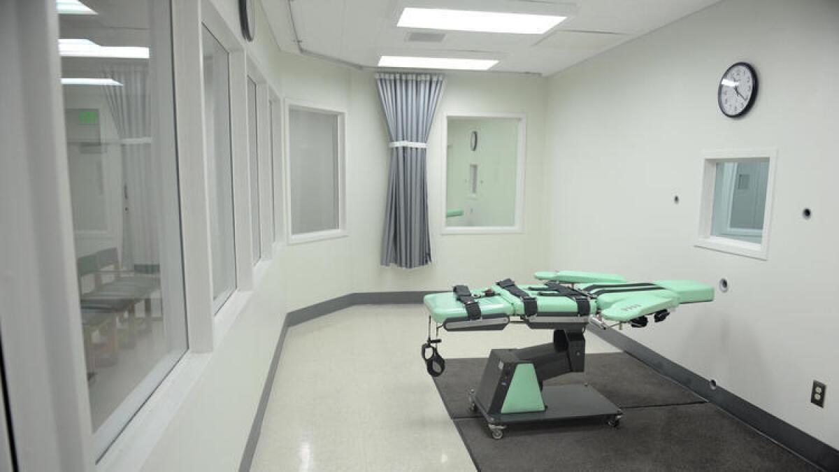 Vista de la nueva cámara de inyección letal en la Prisión Estatal de San Quentin.
