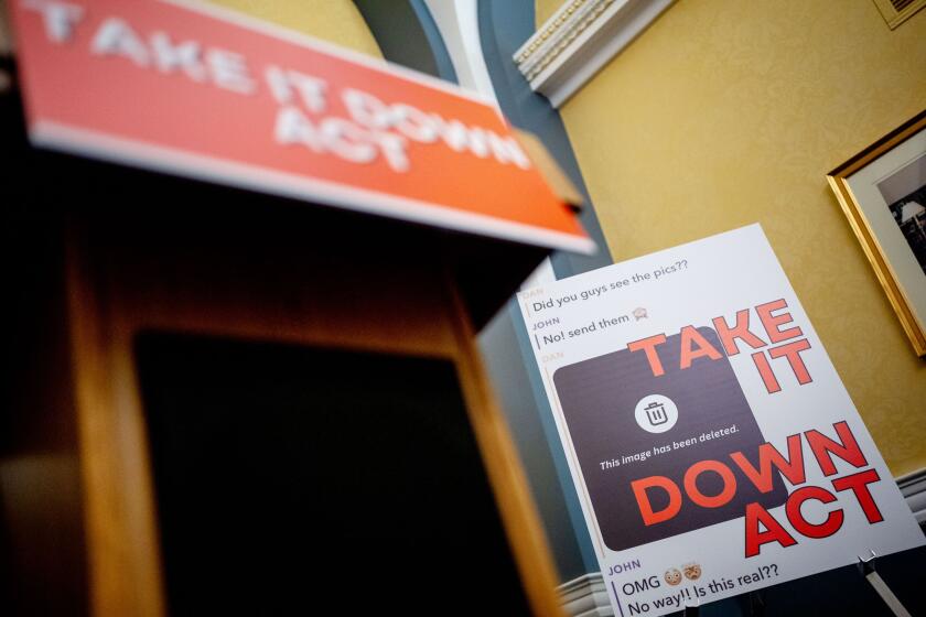 The news conference to unveil the Take It Down Act, in Washington, DC.