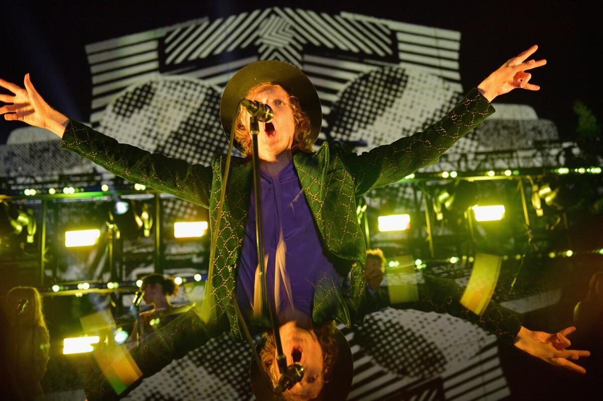 Beck performs onstage during 2018 LACMA Art + Film Gala honoring Catherine Opie and Guillermo del Toro at LACMA on Nov. 3 in Los Angeles.