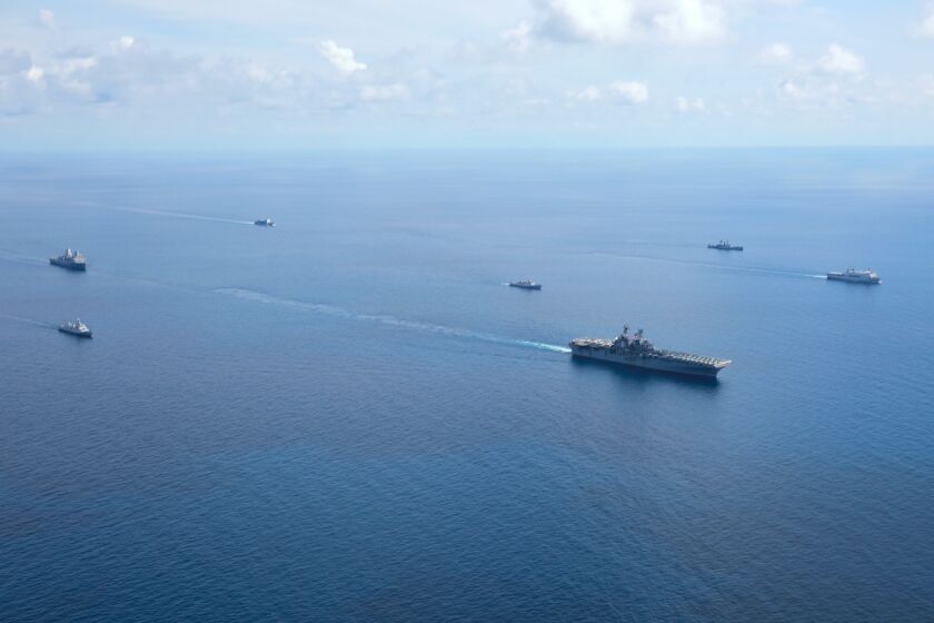 The Makin Island Amphibious Ready Group travelled 47,000 miles during its long deployment.