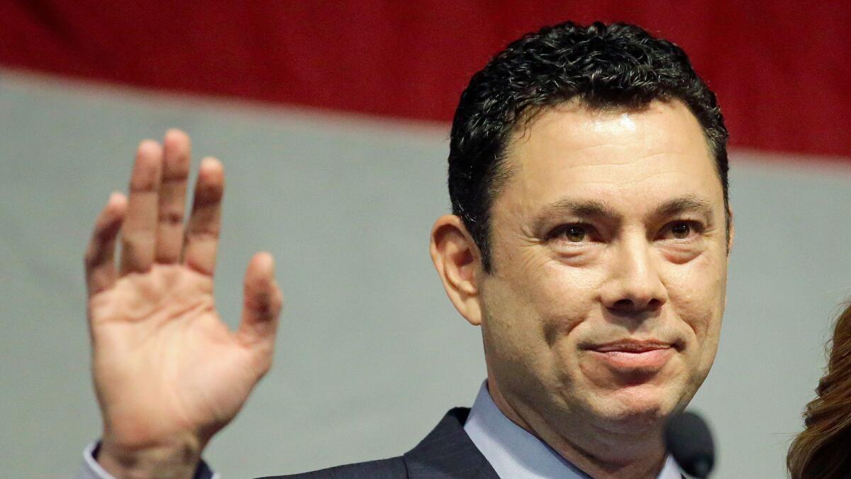 Rep. Jason Chaffetz (R-Utah) waves after addressing the state GOP Convention in Sandy, Utah, on May 20, 2017.