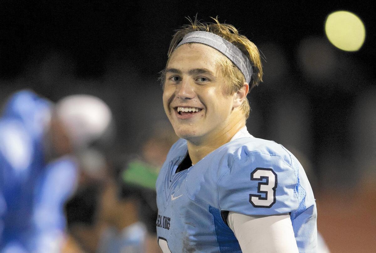 Corona del Mar High quarterback Chase Garbers threw for 2,715 yards and 33 touchdowns, both CdM single-season records, while only throwing three interceptions. The junior is the Daily Pilot Dream Team Player of the Year.