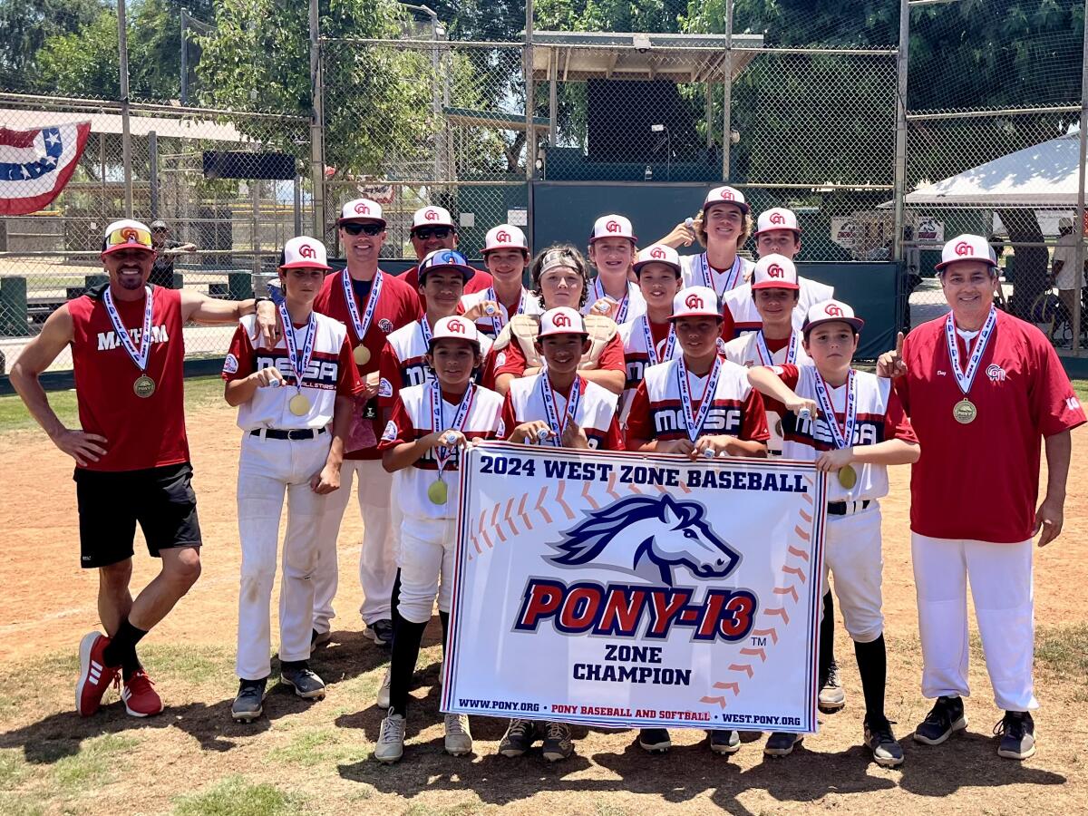The Costa Mesa Pony-13 All-Stars have advanced to the World Series after winning the West Zone title.