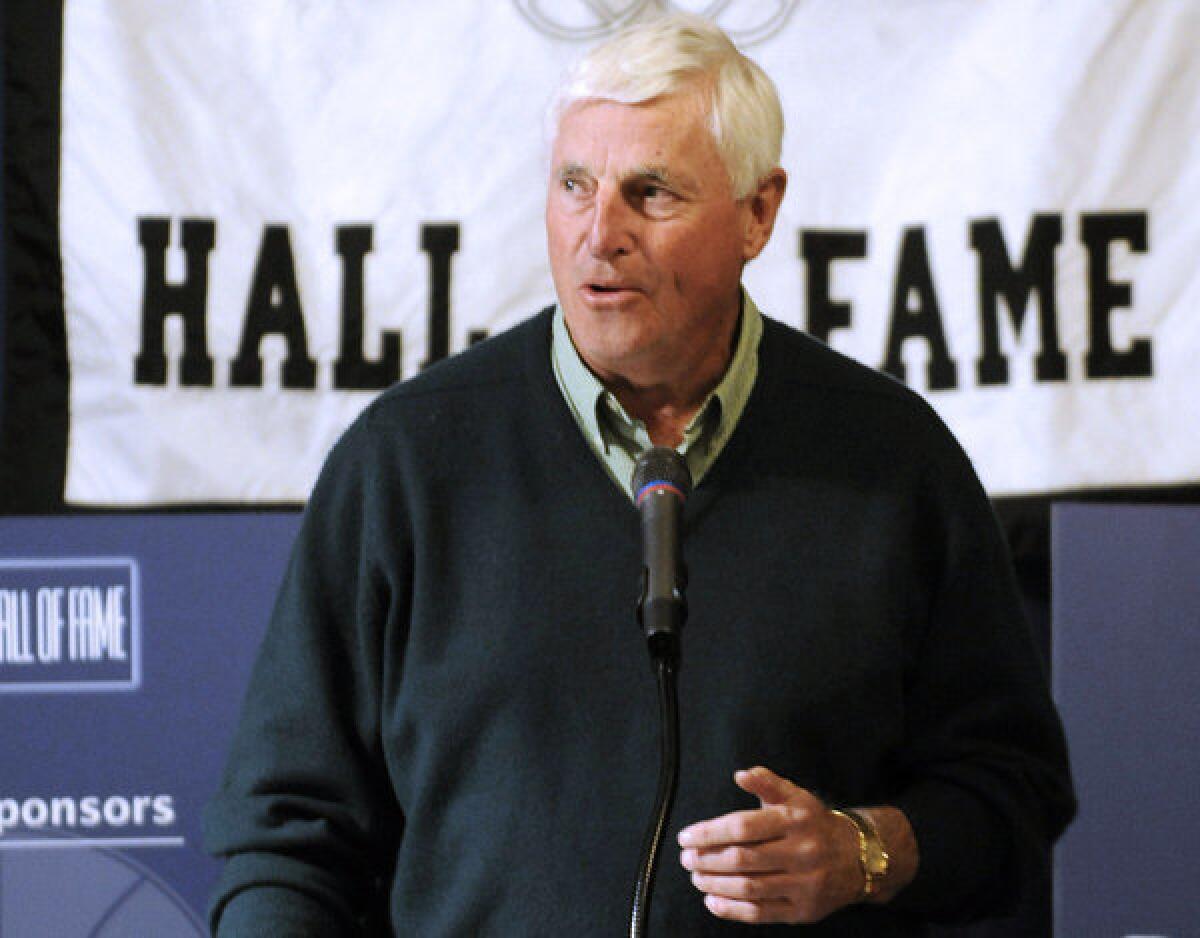 Bob Knight, shown in 2009, says he decided to sell some of his memorabilia after realizing how "nuts" some collectors are: "Look at how much they would they pay for Babe Ruth's cap or Honus Wagner's card."