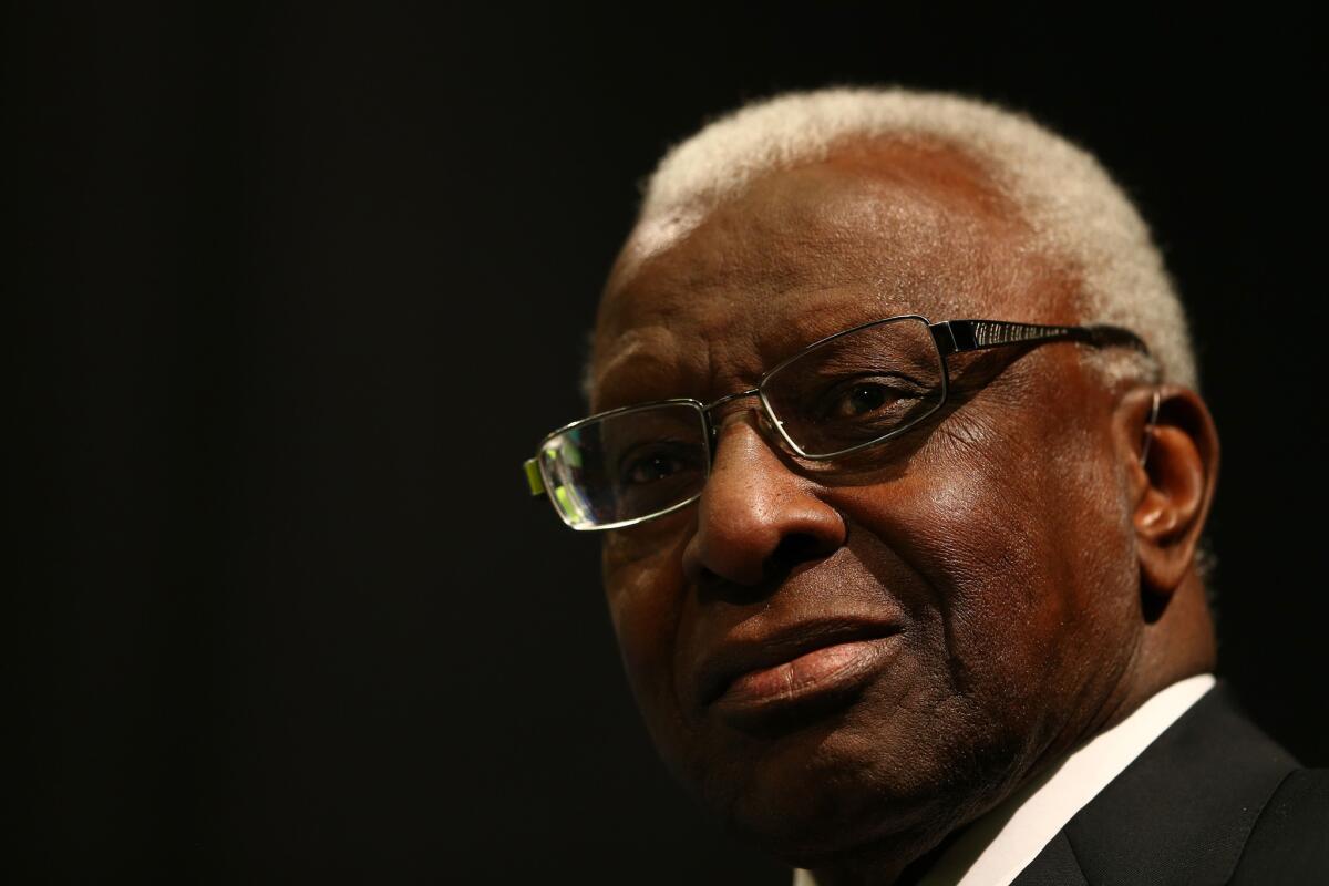 Former president of the IAAF Lamine Diack is being investigated for allegedly accepting payments to defer doping sanctions against Russian athletes.