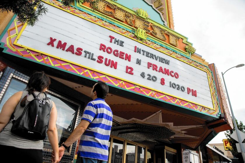 The Crest in Westwood is among the theaters showing "The Interview" on Christmas Day.