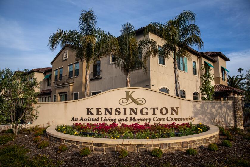 REDONDO BEACH, CA --MARCH 31, 2020 -The Kensington, an assisted living residence in Redondo Beach, CA is one of 11 nursing home facilities with outbreak of coronavirus in Los Angeles County, with three positive cases and multiple symptomatic cases, photographed March 31, 2020. (Jay L. Clendenin / Los Angeles Times)