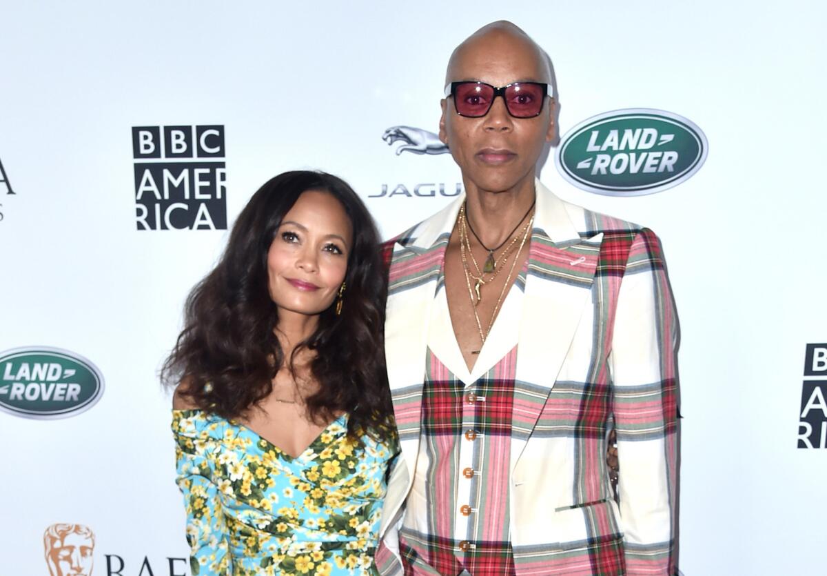 Thandie Newton and RuPaul attend BAFTA Los Angeles and BBC America TV Tea Party 2018 at the Beverly Hilton hotel.