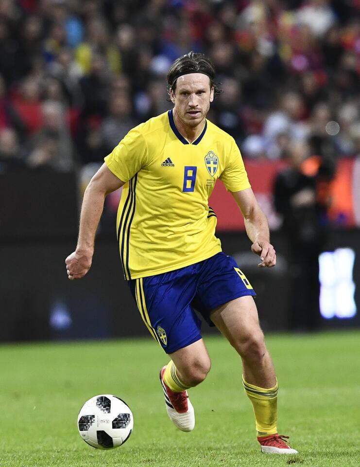 Gustav Svensson, centrocampista del Seattle Sounders, va al Mundial con la selección de Suecia.