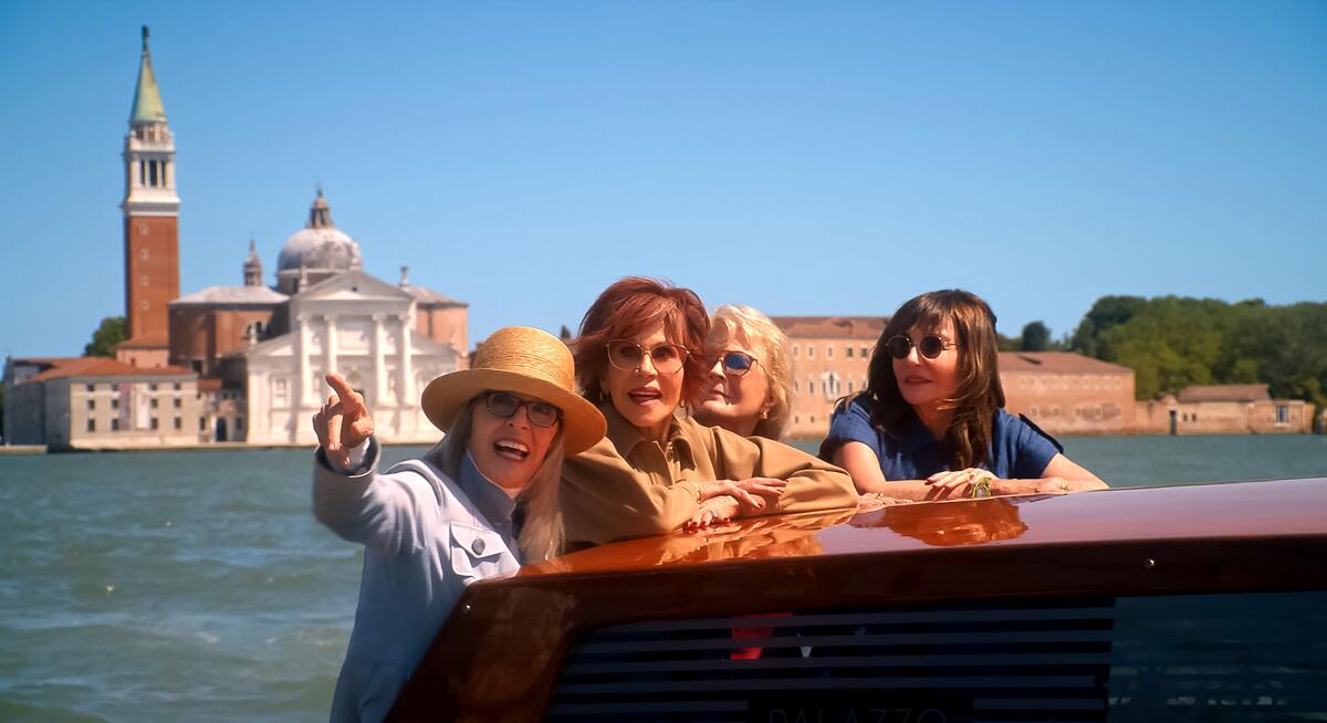 Diane Keaton from left, Jane Fonda, Candice Bergen and Mary Steenburgen in "Book Club: The Next Chapter."
