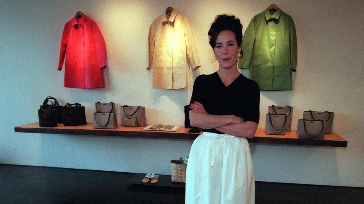 Designer Kate Spade at her boutique at her Los Angeles-area boutique in 1998.