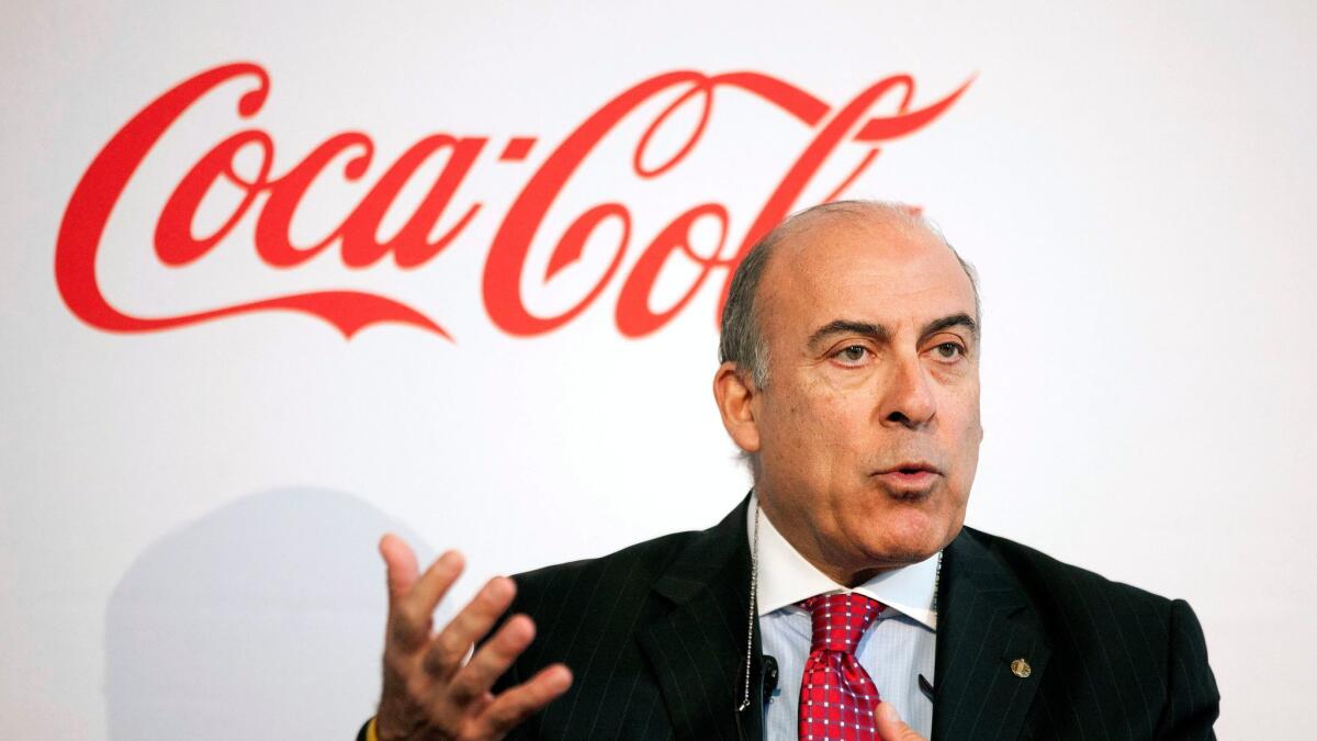 Coca-Cola CEO Muhtar Kent speaks during a May 8, 2013, news conference in Atlanta.
