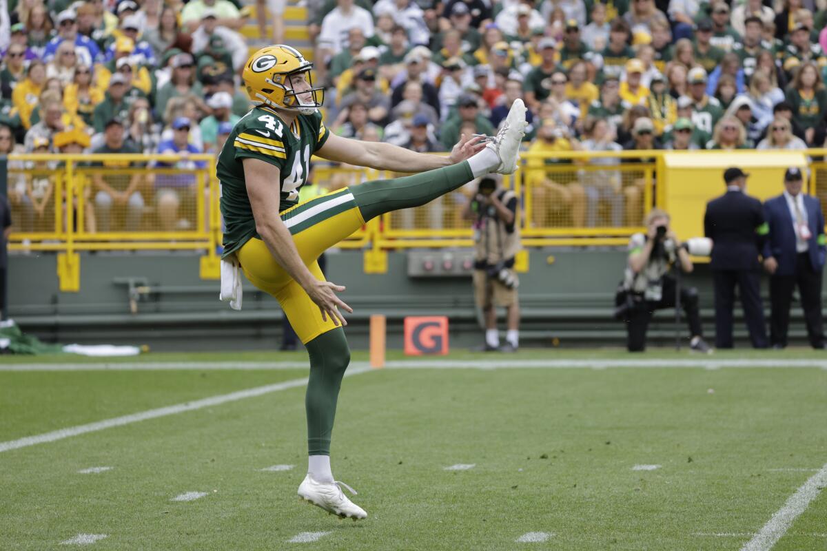 Packers going with untested kicker and punter, with both set to make NFL  debuts - The San Diego Union-Tribune