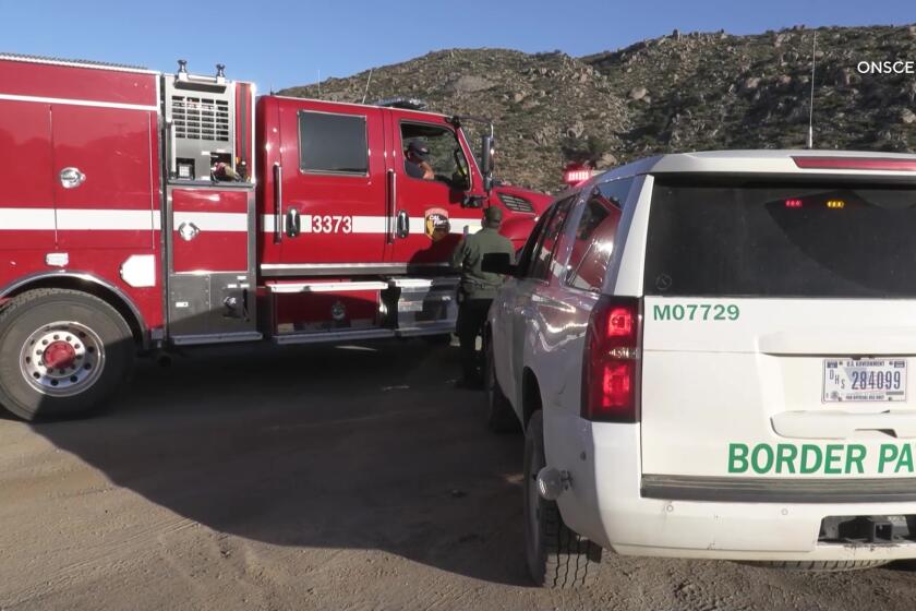 Fire truck, Border Patrol vehicle