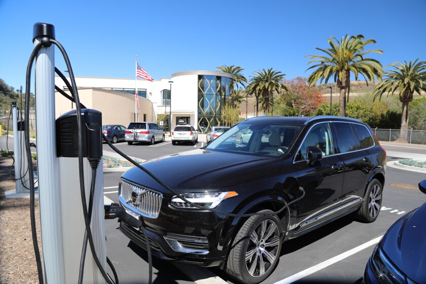 EV charging is available at six new charging stations at the San Elijo Joint Powers Authority Water Campus.