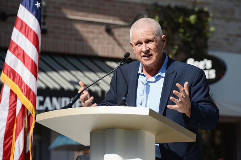 Councilman Mike Bonin attends the grand opening ceremony at Palisades Village on September 22, 2018 in Pacific Palisades.