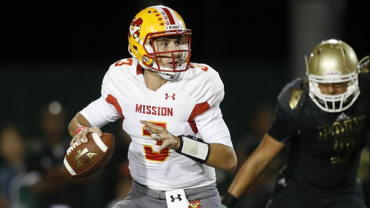 Quarterback Joey Yellen will try to guide Mission Viejo to a 6-0 start with a victory over Orange Lutheran on Friday.