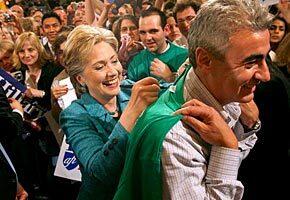 Hillary Clinton celebrates
