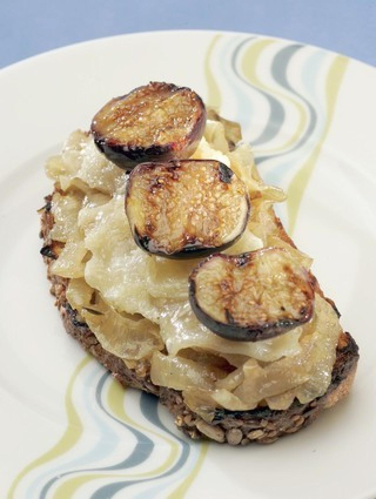 Figs lend a sweet twist on sandwiches. Recipe: open-face Manchego and fig sandwich