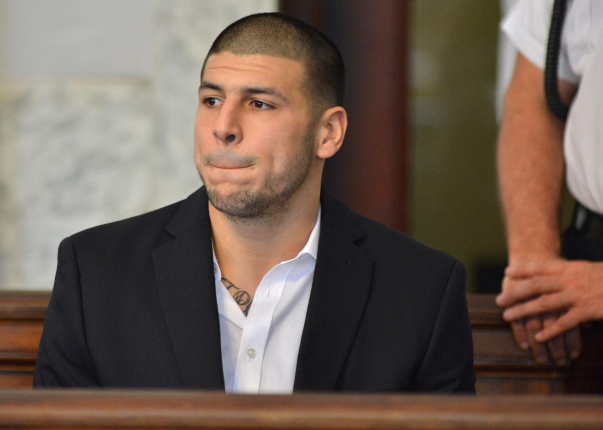 Former New England Patriots tight end Aaron Hernandez pleaded not guilty Friday to first-degree murder charges.