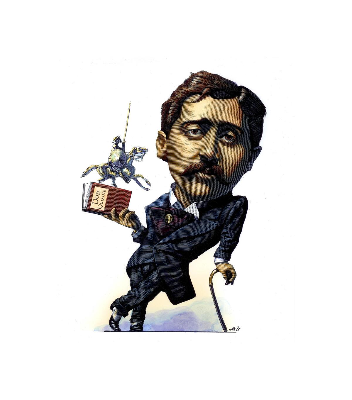 An illustration of Marcel Proust, who is the subject of an exhibition at New York's Morgan Library.