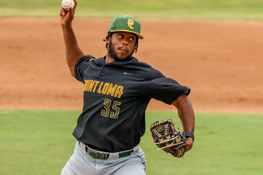Point Loma Nazarene starting pitcher Austyn Coleman allowed three hits and two runs over six innings to beat Cal Poly Pomona.