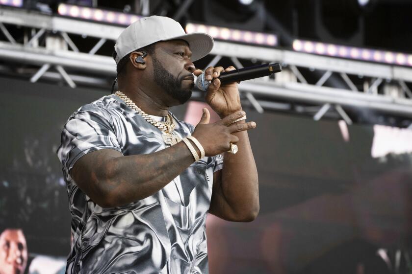 50 Cent performs at the Wireless Music Festival, in Finsbury Park, London, Sunday, July 9, 2023.. (Scott Garfitt/Invision/AP)