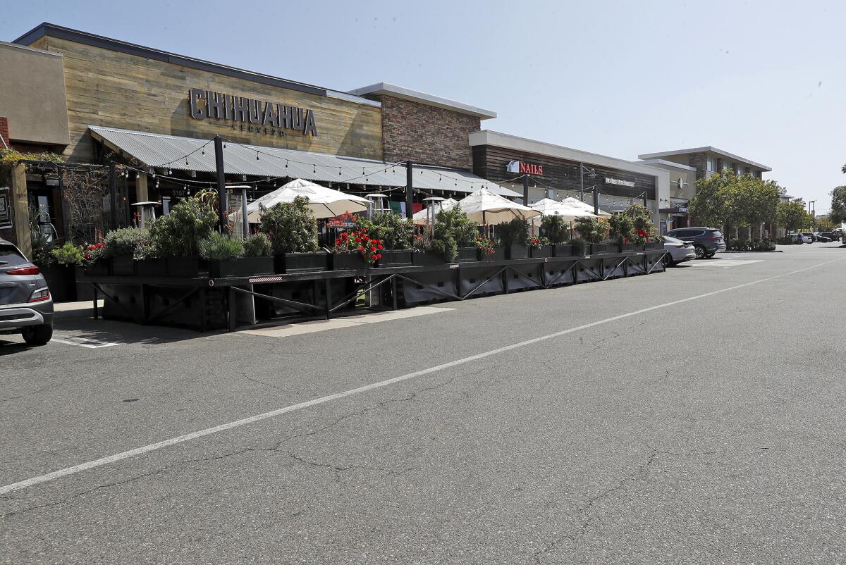 The parking lot at 3101 Newport Boulevard where a fight broke out when bars closed last Saturday in Newport Beach.