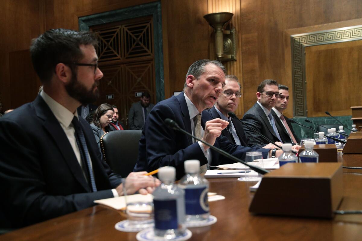 Alastair Mactaggart testifies on privacy legislation before a Senate panel.