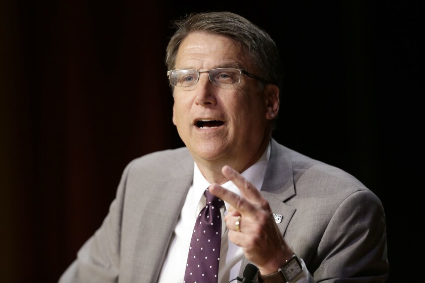 North Carolina Gov. Pat McCrory discusses a state law that limits protections to lesbian, gay, bisexual and transgender people.