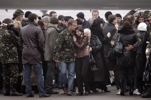 Crew members of the Ukranian ship MV Faina