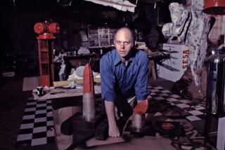 Swedish-born American sculptor Claes Oldenburg in his studio, 1969.