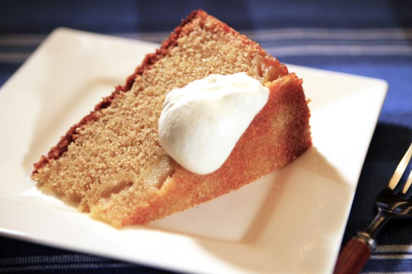 The whole wheat apple butter cake is based on a dish at Huckleberry's in Santa Monica. Recipe