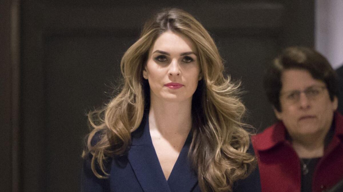 Hope Hicks resigned as White House communications director in February.
