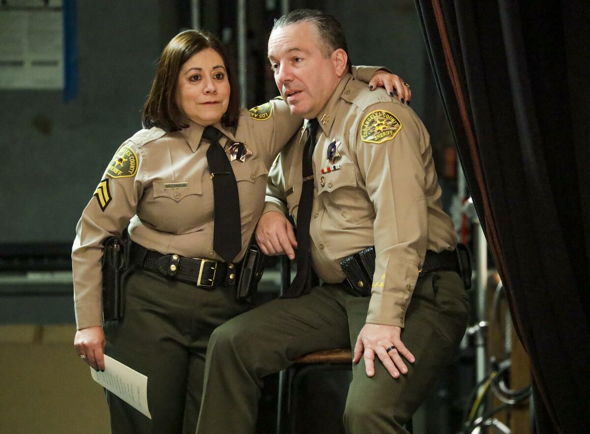 Los Angeles County Sheriff Alex Villanueva, right, and his wife Vivian on Friday November 08, 2019.