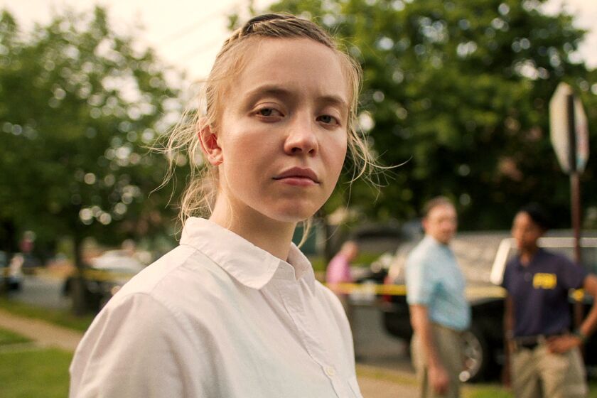 Sydney Sweeney as Air Force linguist Reality Winner in a scene from Tina Sutter's 'Reality' on HBO.