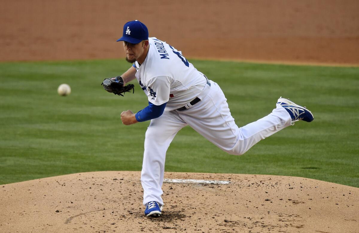 Dodgers starter Paul Maholm gave up two runs and six hits over seven innings in a 6-3 victory over Colorado on Saturday at Dodger Stadium.