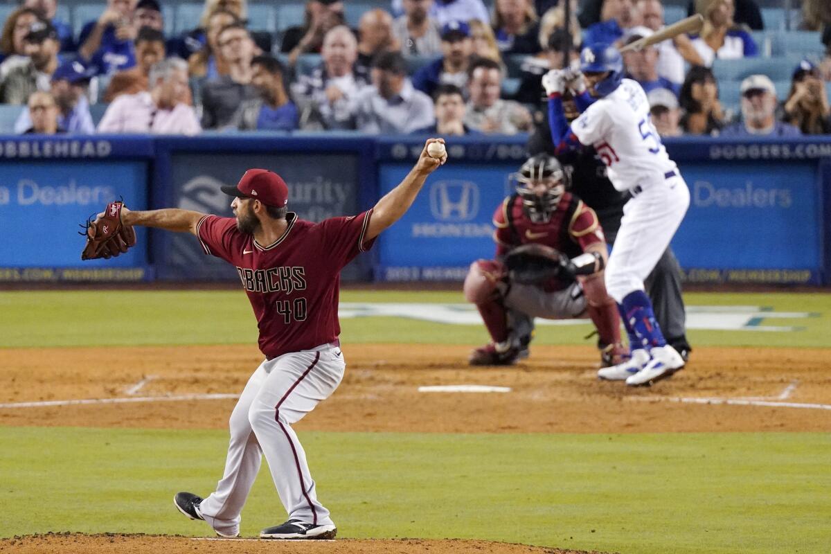 D-backs' Madison Bumgarner tosses 5 scoreless innings in win over Cubs