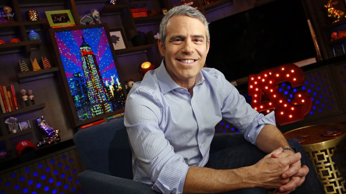 Andy Cohen on the set of "Watch What Happens Live."