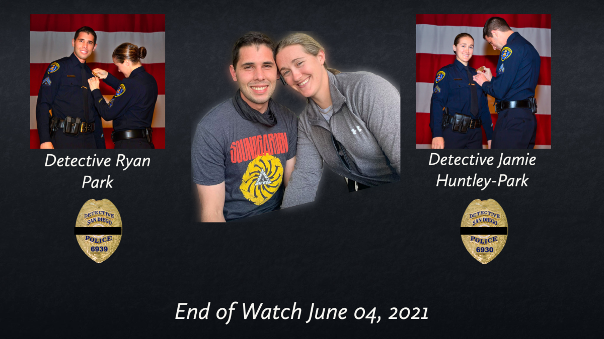 Detectives Ryan Park, 32, and Jaime Huntley-Park, 33, were killed on June 4 in a head-on crash in San Ysidro.