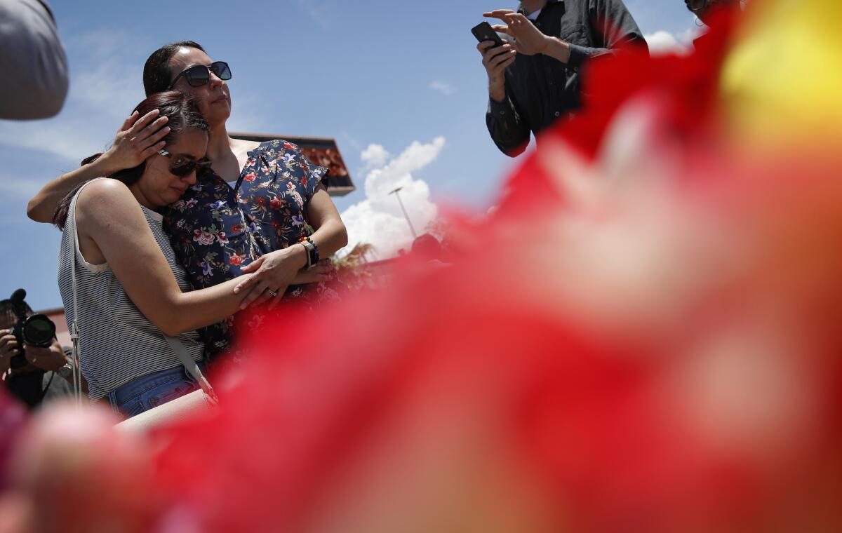 Makeshift memorial to victims of El Paso mass shooting