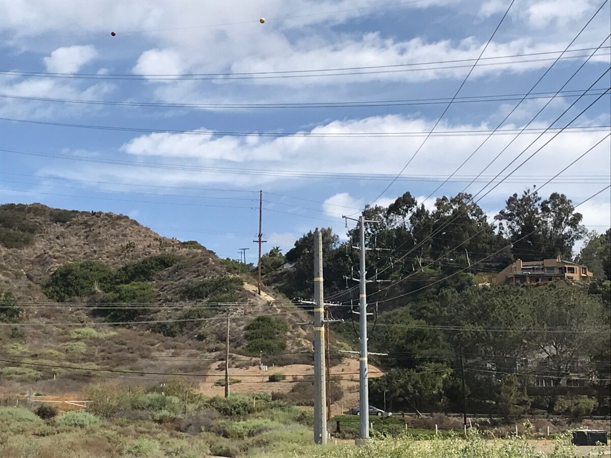 Over a mile of overhead utility lines on Via De La Valle will be the focus of an upcoming undergrounding project.