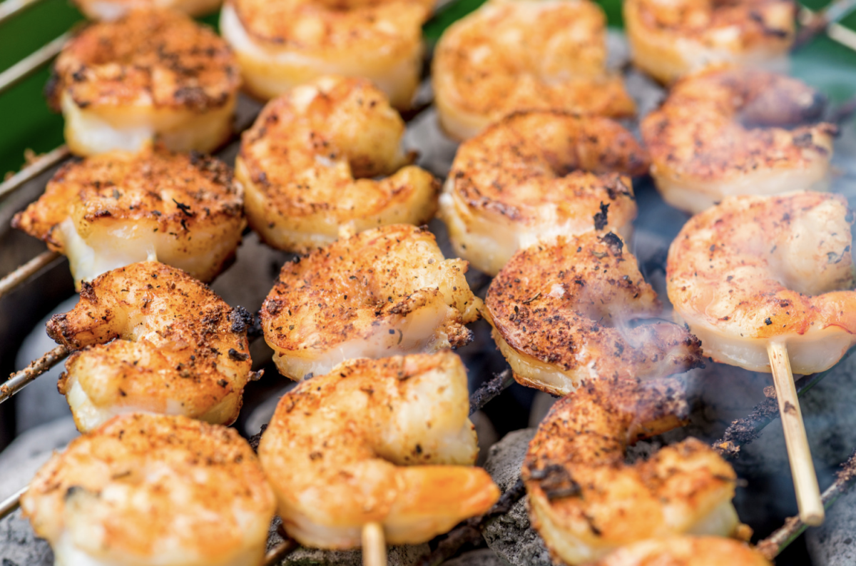 Chef Alma's Tequila Orange Shrimp Skewers.