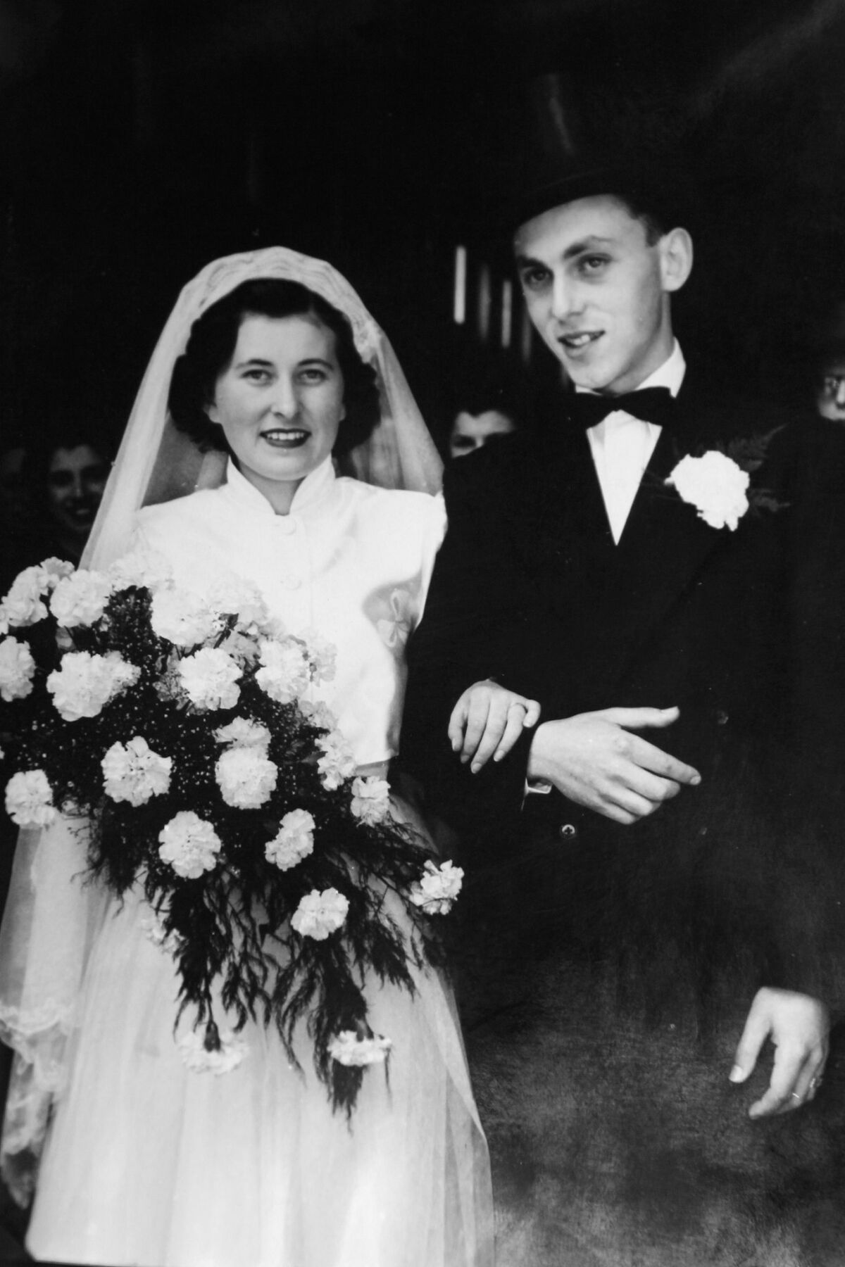 Max and Rose Schindler on their wedding day, July 27, 1950.