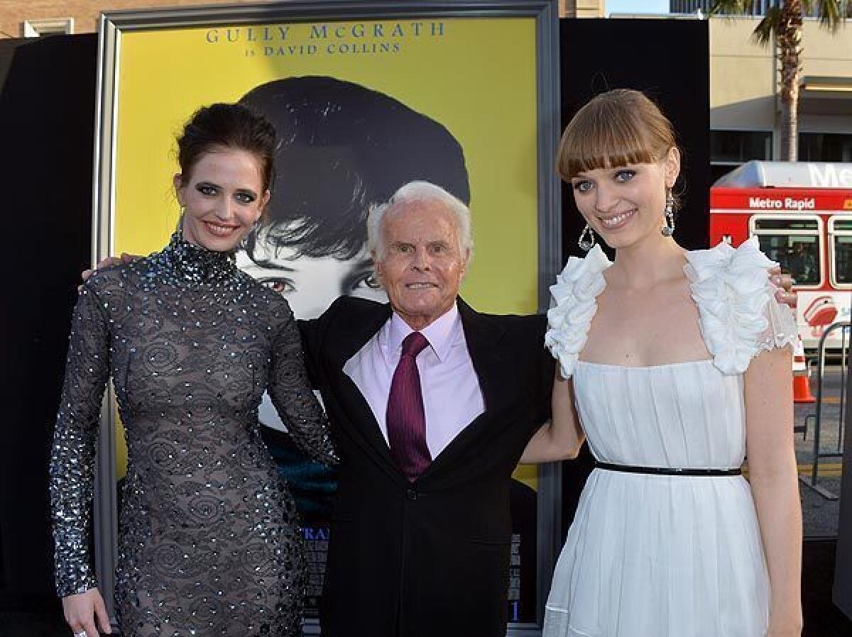 Actress Eva Green, producer Richard D. Zanuck and actress Bella Heathcote arrive at the premiere of Warner Bros. Pictures' "Dark Shadows" at Grauman's Chinese Theatre on May 7, 2012, in Hollywood.