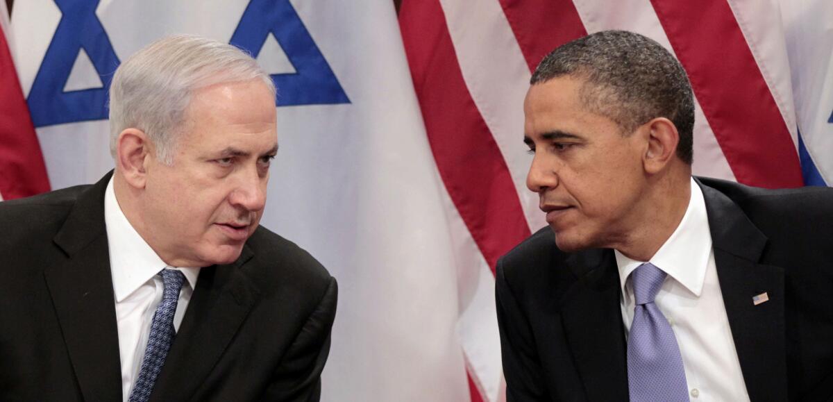 President Obama with Israeli Prime Minister Benjamin Netanyahu at the United Nations in 2011. The pair will meet in Israel for the first time this spring.
