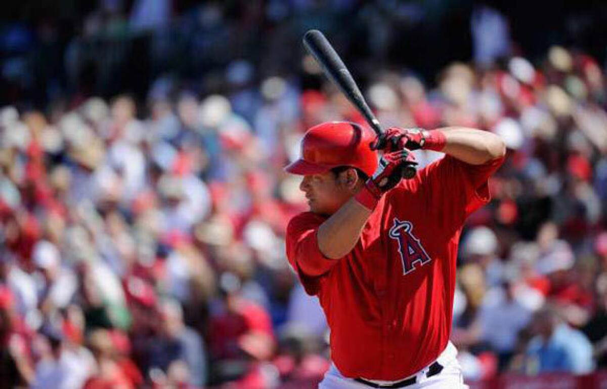 Outfielder Bobby Abreu was summoned to a meeting with Manager Mike Scioscia and General Manager Jerry Dipoto.